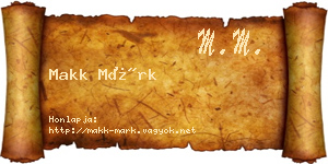 Makk Márk névjegykártya